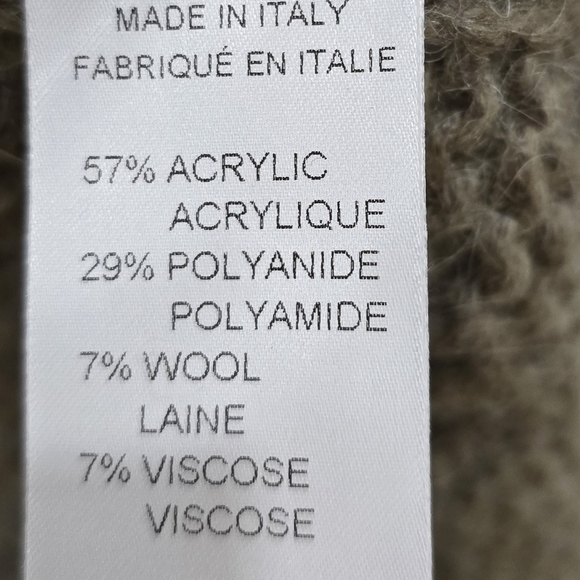 COCOGIO ITALY THROW BLANKET 50x60 Knit Olive Color - Picture 5 of 5